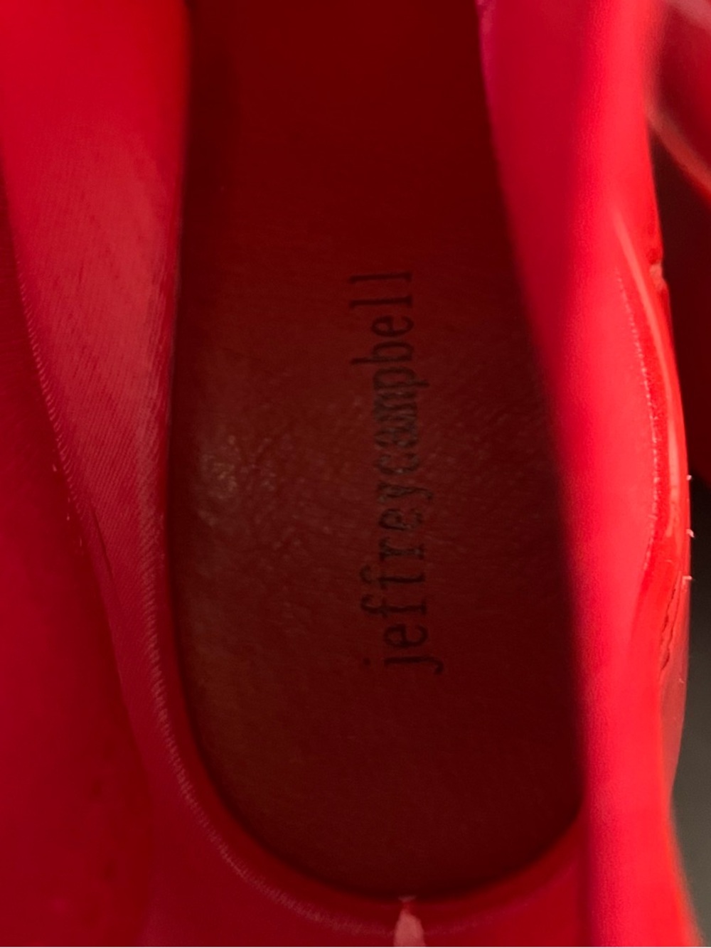 Jeffrey Campbell Red Chelsea Hurricane Rain Ankle Boots Block Heel Size 10 - Picture 6 of 7